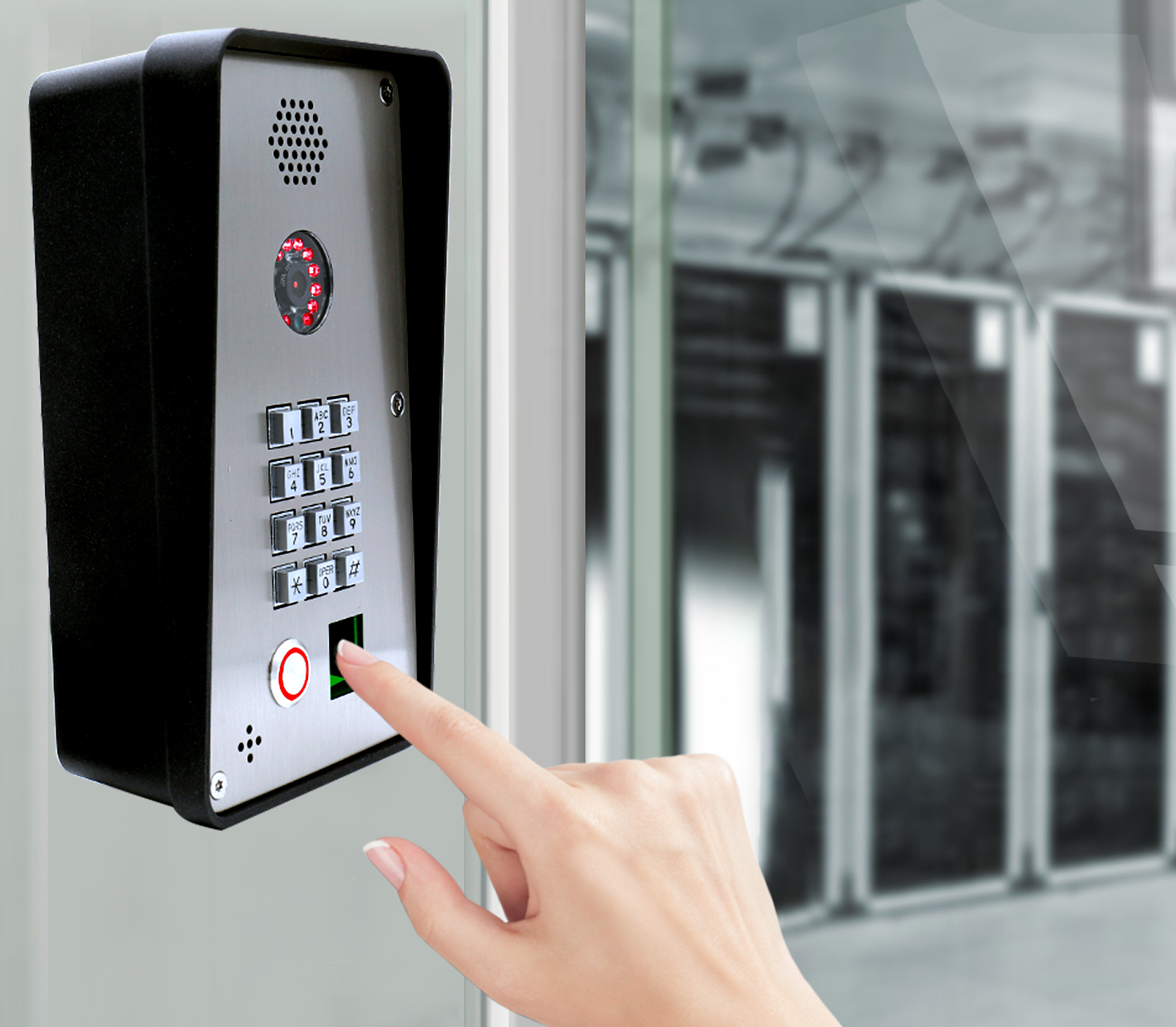 Fingerprint + Password Access Control Video Door Telephone 
