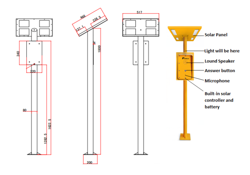 highway call box and coulumn 