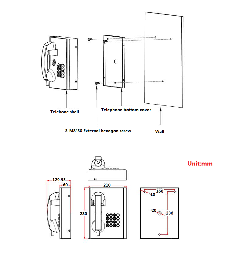 inmate phone size