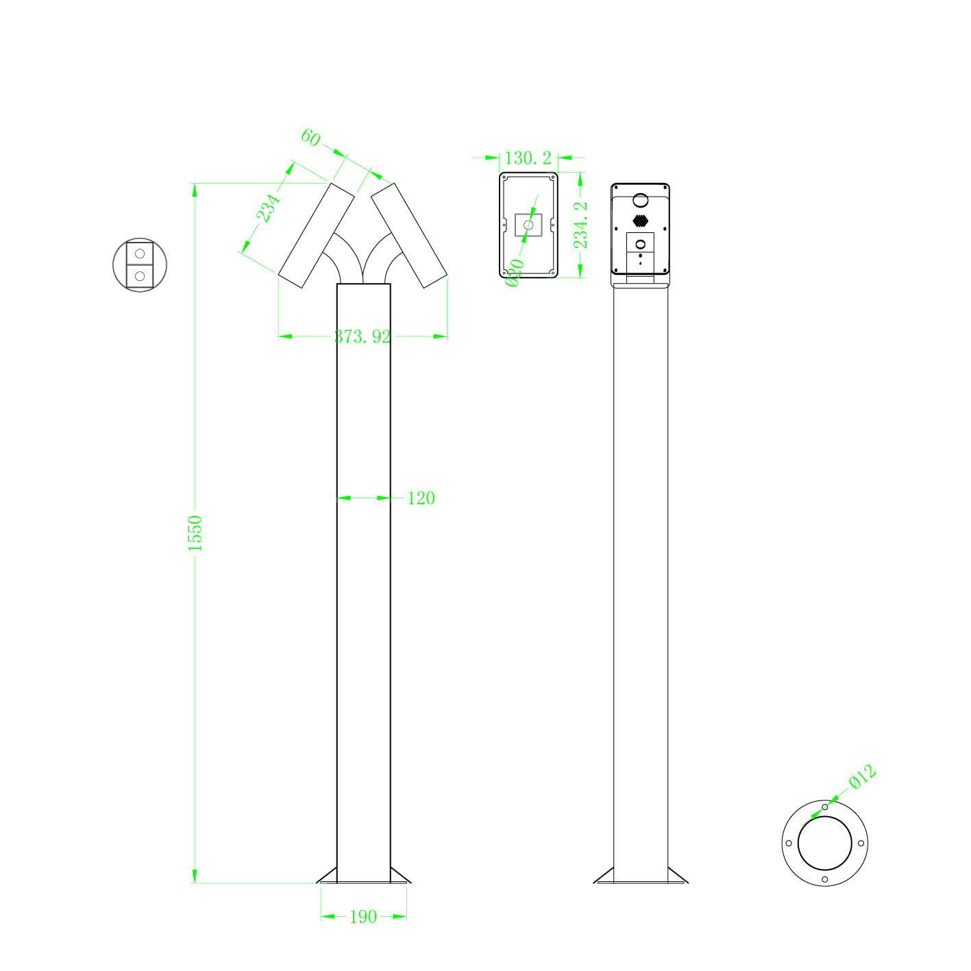 stainless steel telephone column design