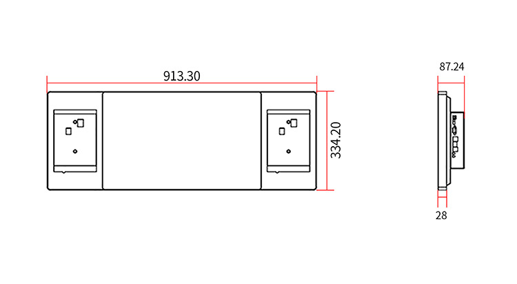 attendant console size