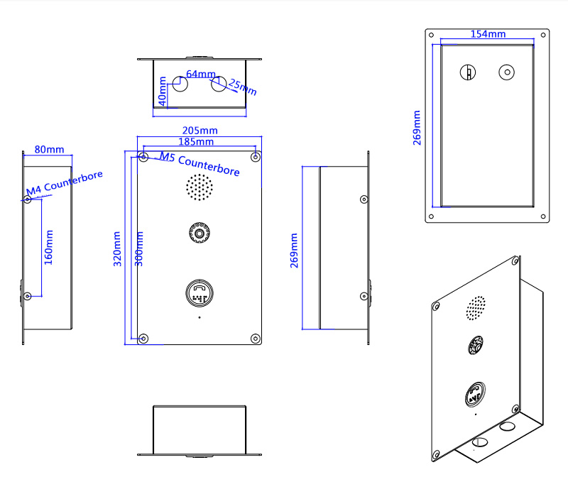 the video intercom size and design