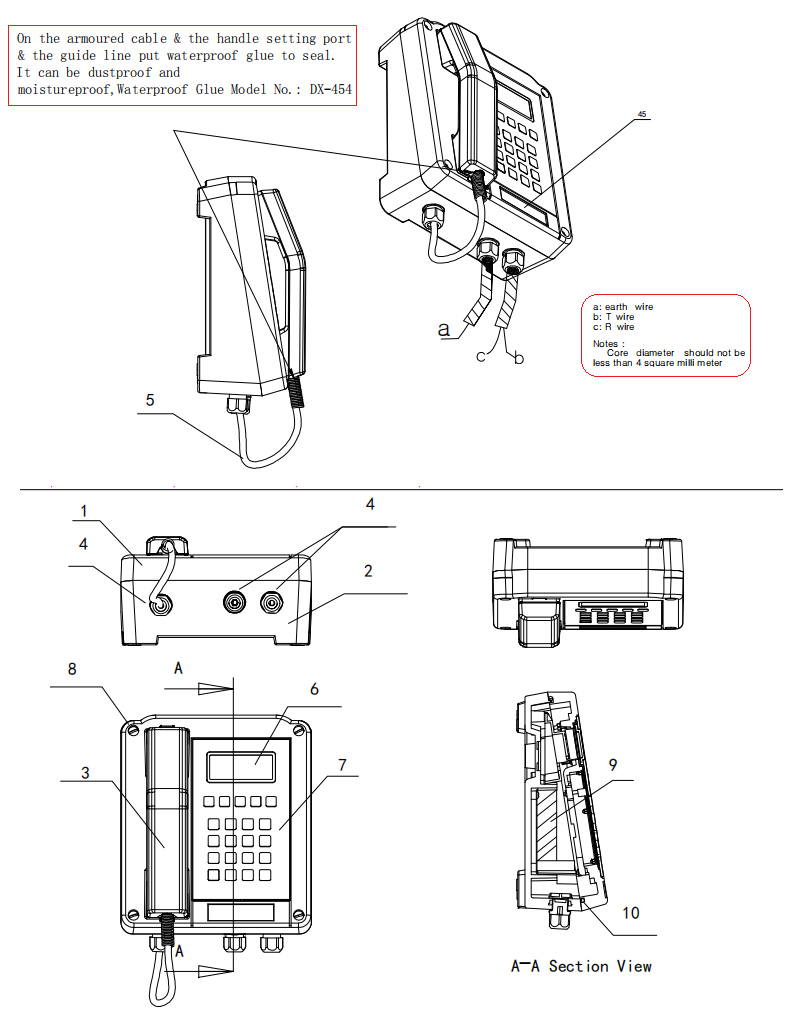 intrinsically safe phone all part size