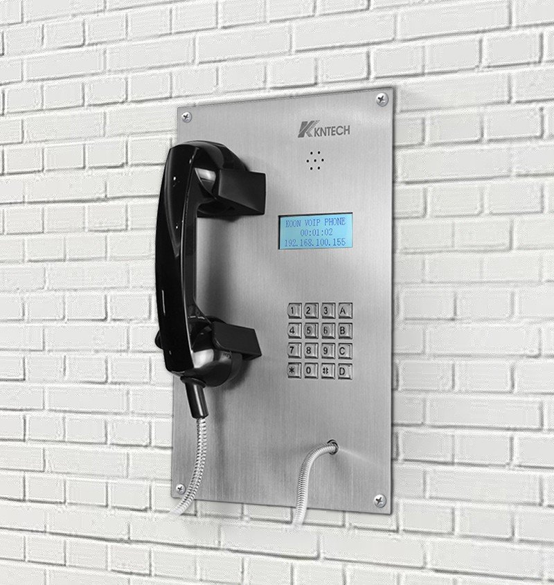 stainless steel telephone mounted wall