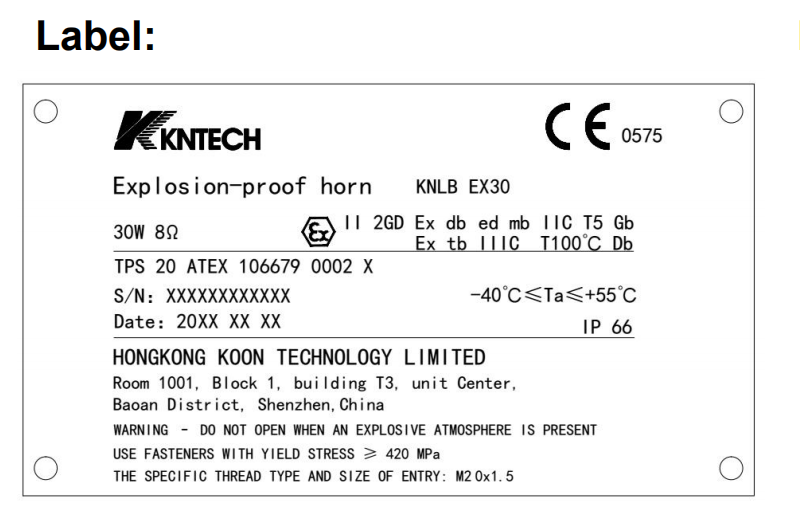 explosion proof horn main view