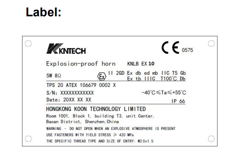 explosion proof horn