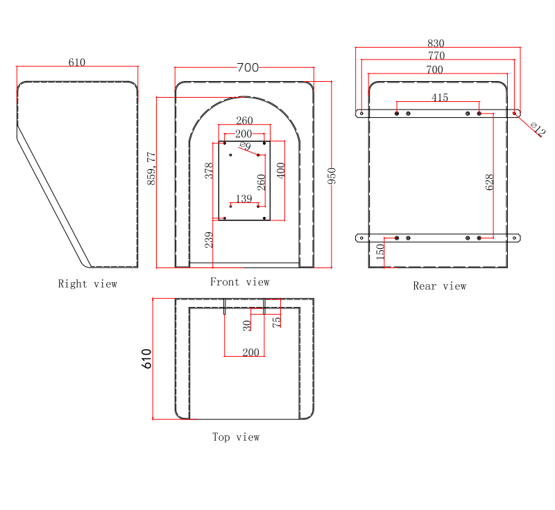 acoustic hood size