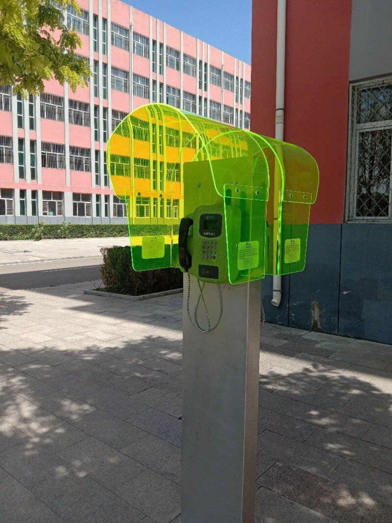 telephone hood transparent