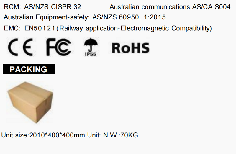 emergency sos column certification
