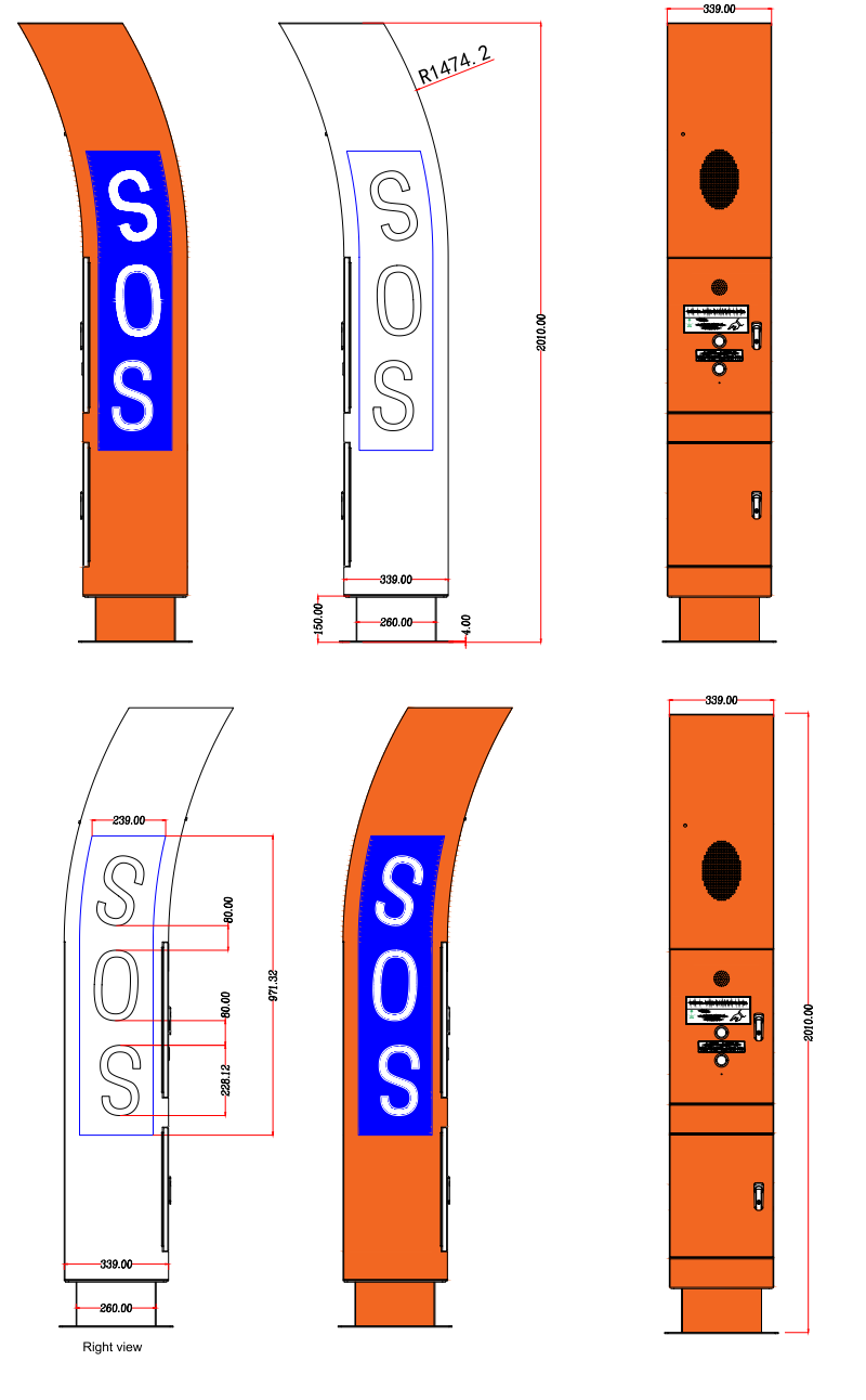 emergency sos column outdoor