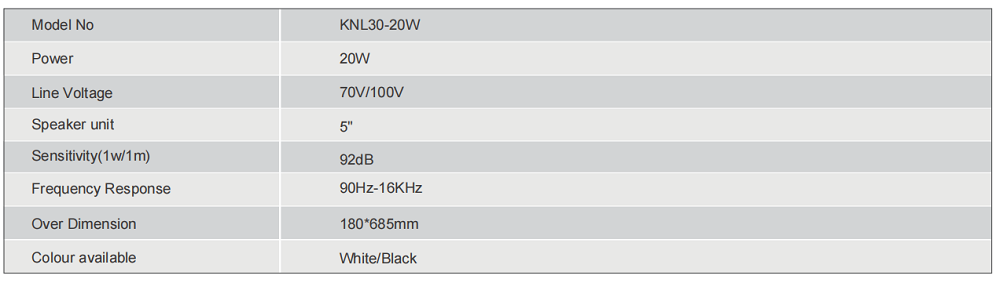 pendant ball speakers specification